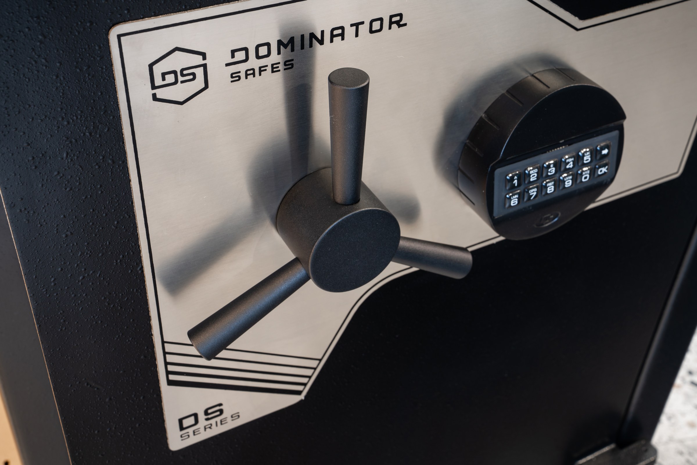Dominator safe exterior faceplate and handle
